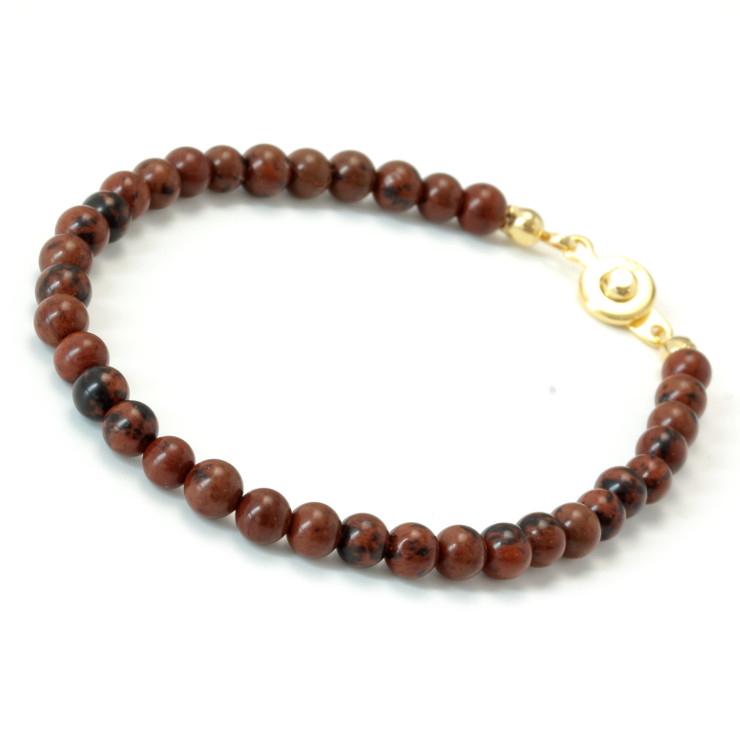 【fine】マホガニーオブシディアン 4mmブレスレット | 