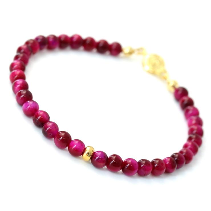 【fine】ピンクタイガーアイ 4mmブレスレット | 