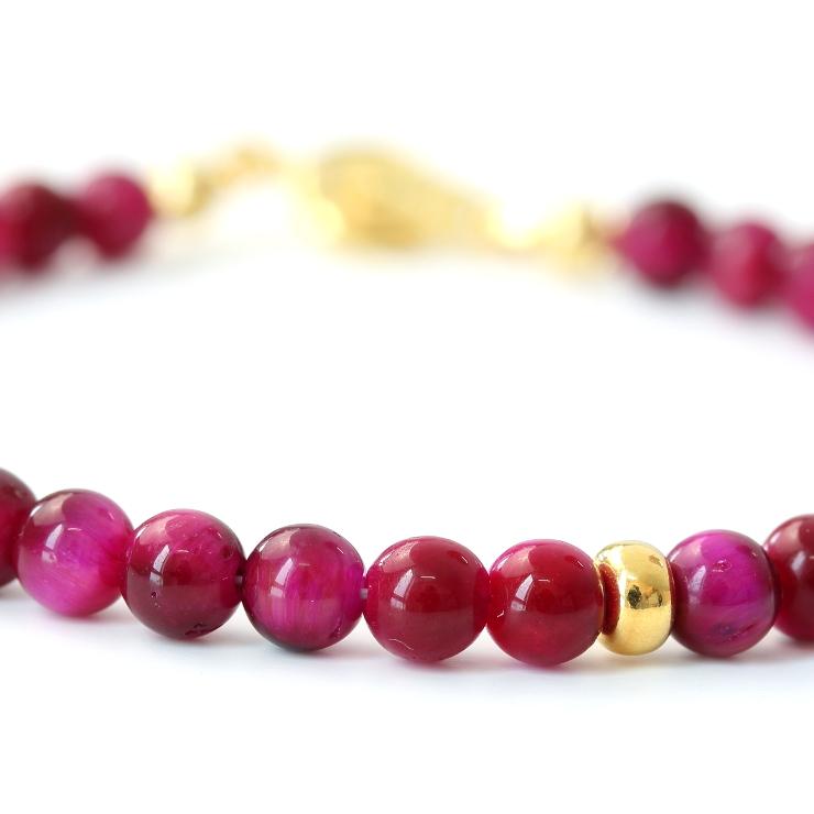 【fine】ピンクタイガーアイ 4mmブレスレット |  | 02