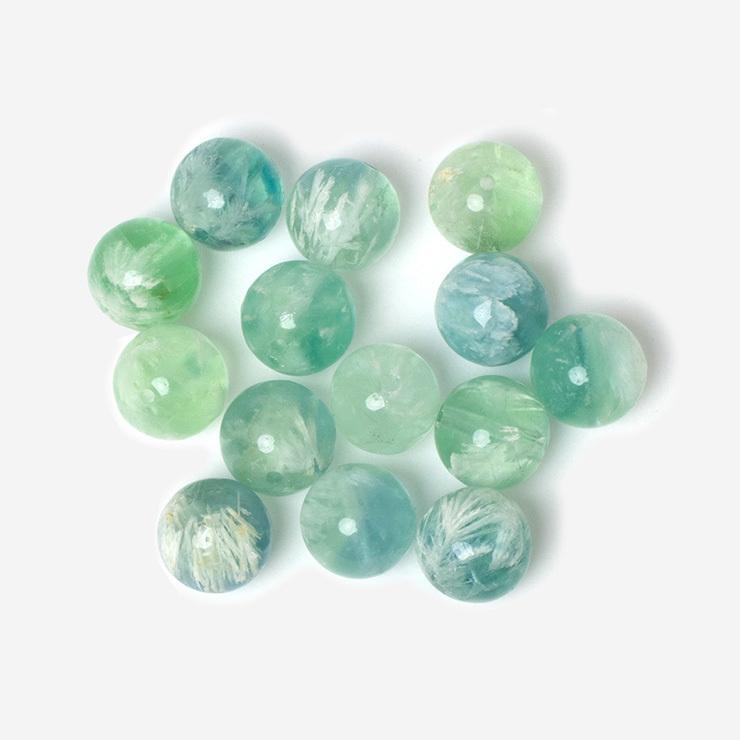 【粒売り/バラ売り】エンジェルフェザーフローライト 10mm |  | 02