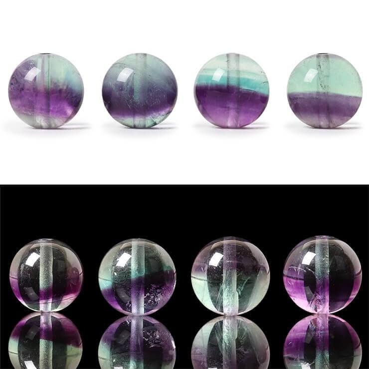 粒売り/バラ売り】レインボーフローライト（バイカラー） 10mm