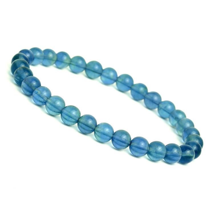 ブルーフローライト6mm シンプルブレスレット | 