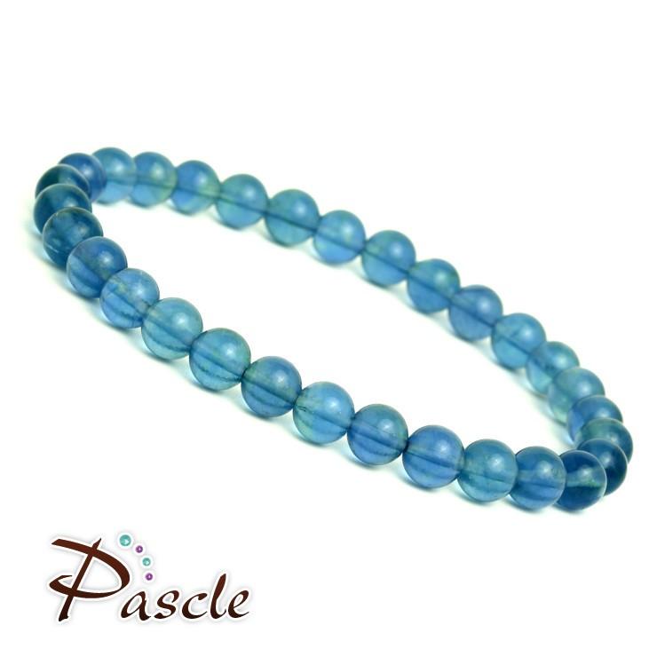 ブルーフローライト6mm シンプルブレスレット |  | 01