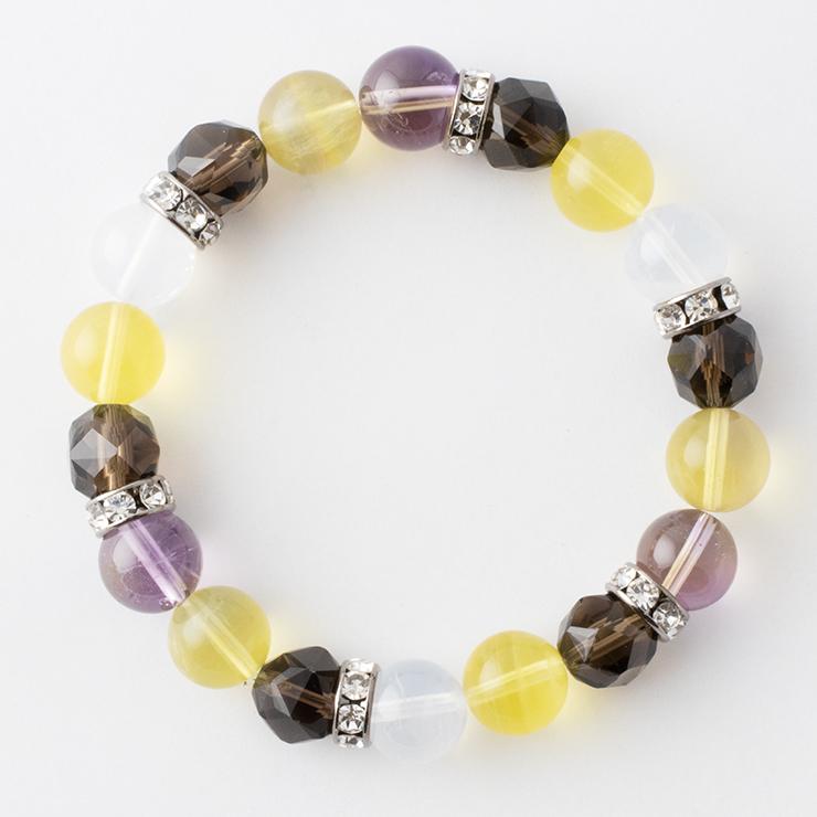 イエローフローライト・アメトリン デザインブレスレット パワーストーン/天然石/ギフト |  | 02