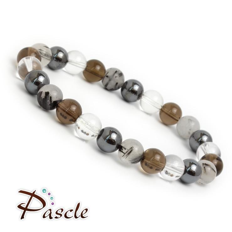 ヘマタイト・トルマリンクォーツ デザインブレスレット |  | 01