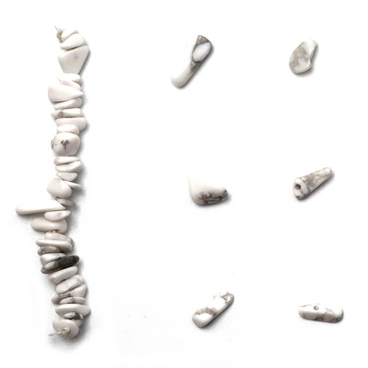 【切り売り/5cm単位】天然石さざれビーズ ハウライト（4mm〜11mm） |  | 03