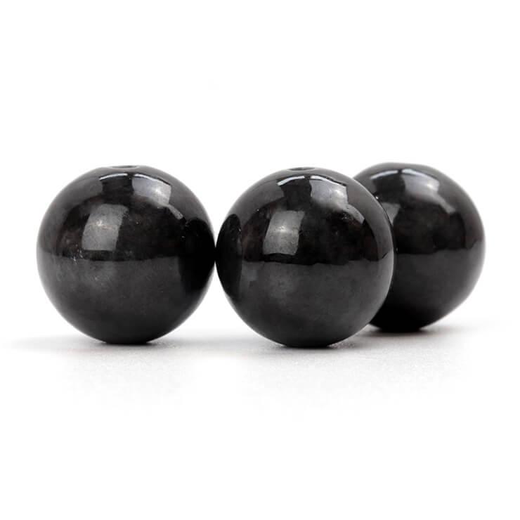 粒売り/バラ売り】黒翡翠（ブラックジェダイト） 10mm : パスクル