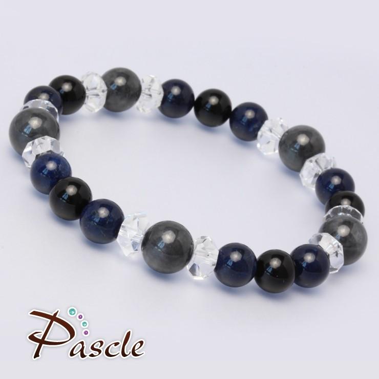 黒翡翠・デュモルチェライト デザインブレスレット |  | 01