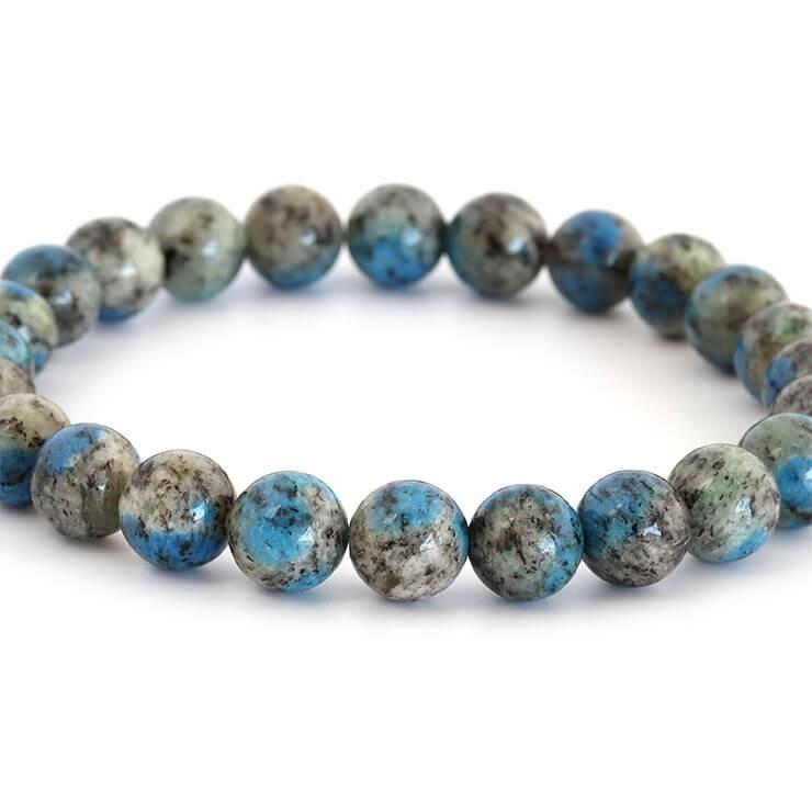 K2ブルー 8mm シンプルブレスレット |  | 02