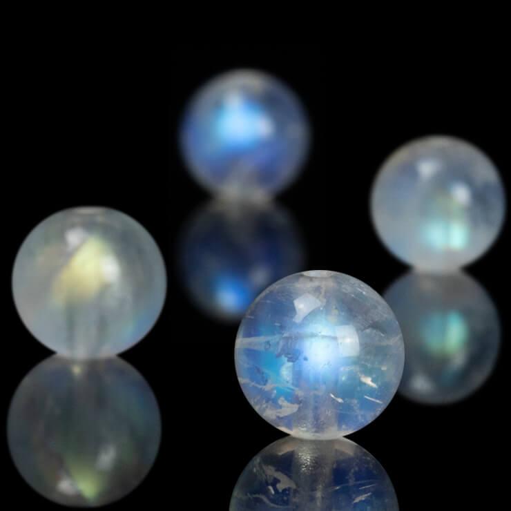 【粒売り/バラ売り】ホワイトラブラドライト 6mm |  | 02