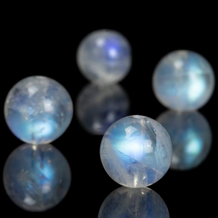 【粒売り/バラ売り】ホワイトラブラドライト 8mm |  | 02