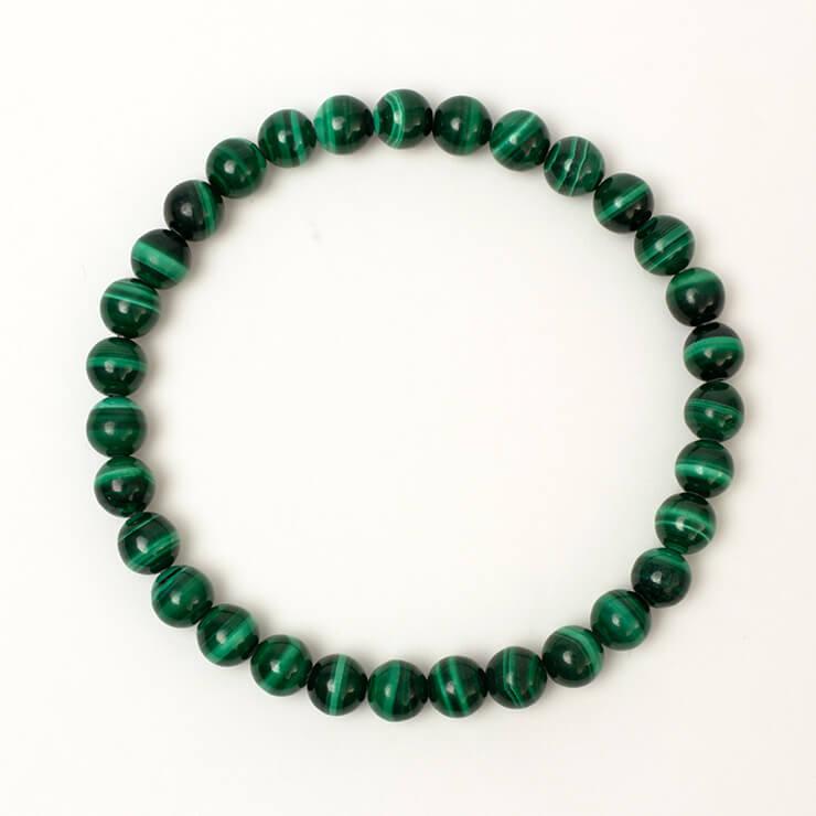 マラカイト 6mm シンプルブレスレット |  | 02