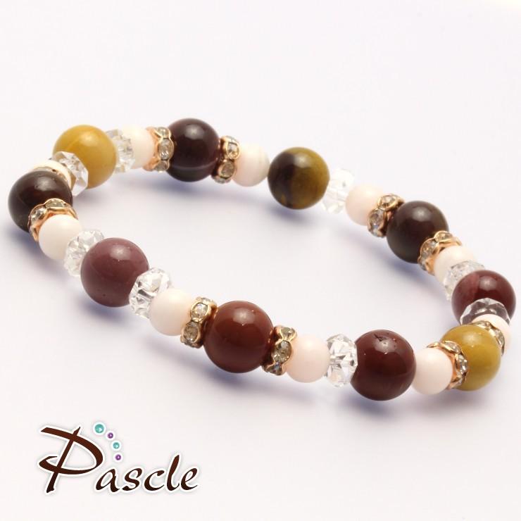 モッカイト・ピンクカルサイト デザインブレスレット |  | 01