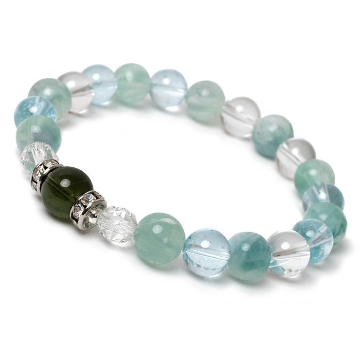 モルダバイト・フローライト レディースブレスレット | 