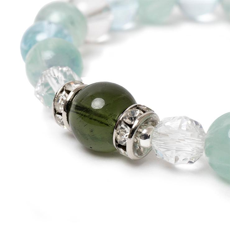 モルダバイト・フローライト レディースブレスレット |  | 01