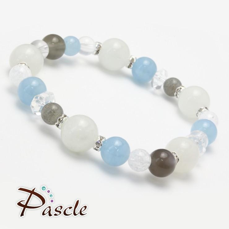ブルームーンストーン・アクアマリン デザインブレスレット |  | 01
