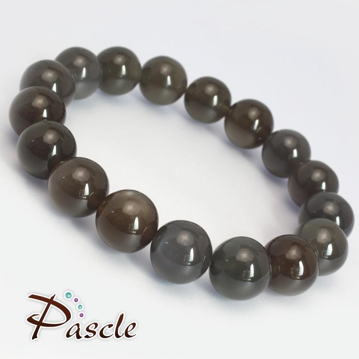ブラックムーンストーン11mm シンプルブレスレット |  | 01