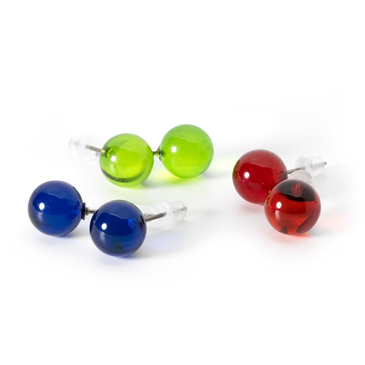 カリビアンアンバー ピアス・イヤリング（レッド/ブルー/グリーン