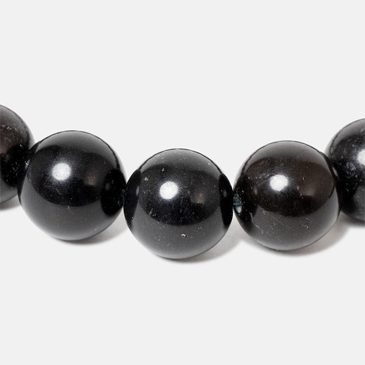 那智黒石（三重県）10mm シンプルブレスレット |  | 01