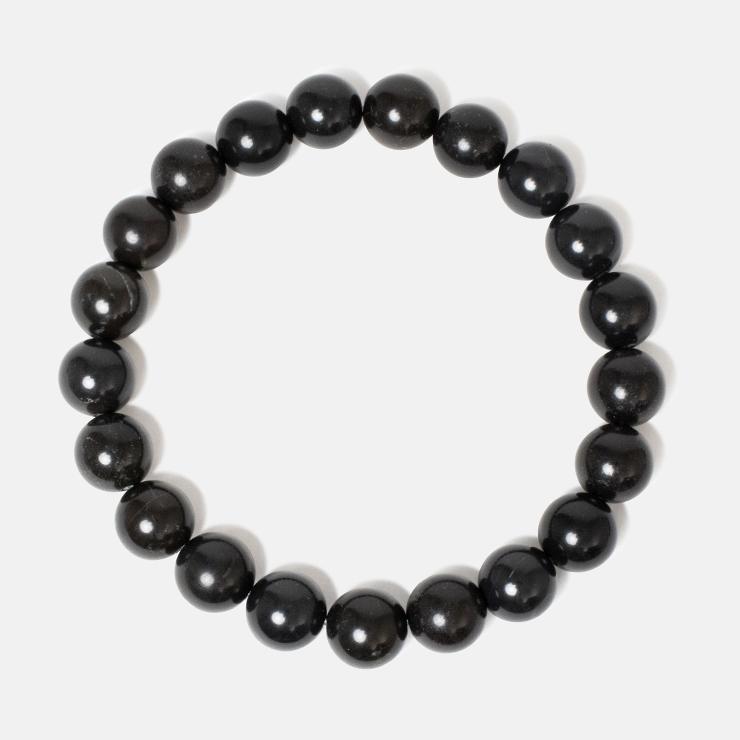那智黒石（三重県）10mm シンプルブレスレット |  | 02