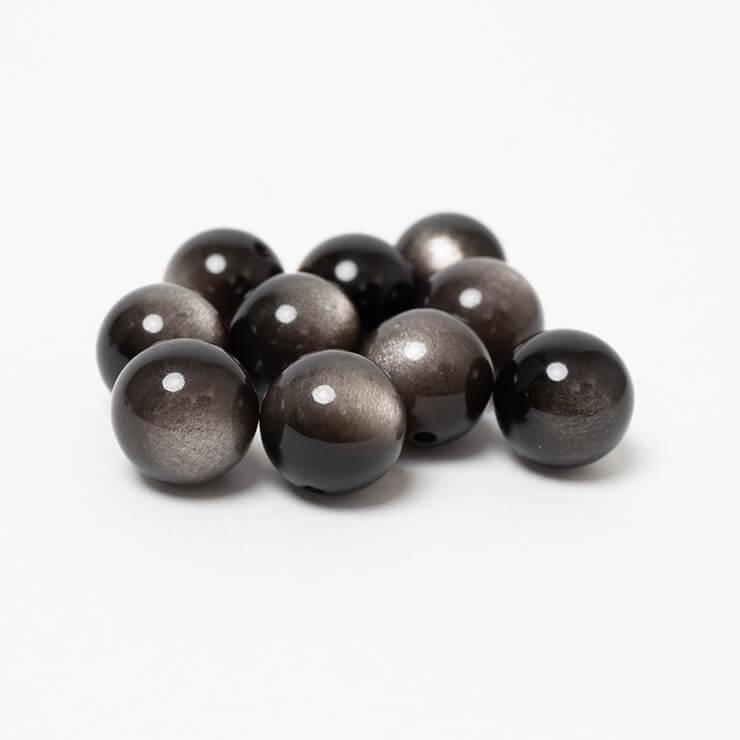 【粒売り/バラ売り】シルバーオブシディアン 8mm |  | 01