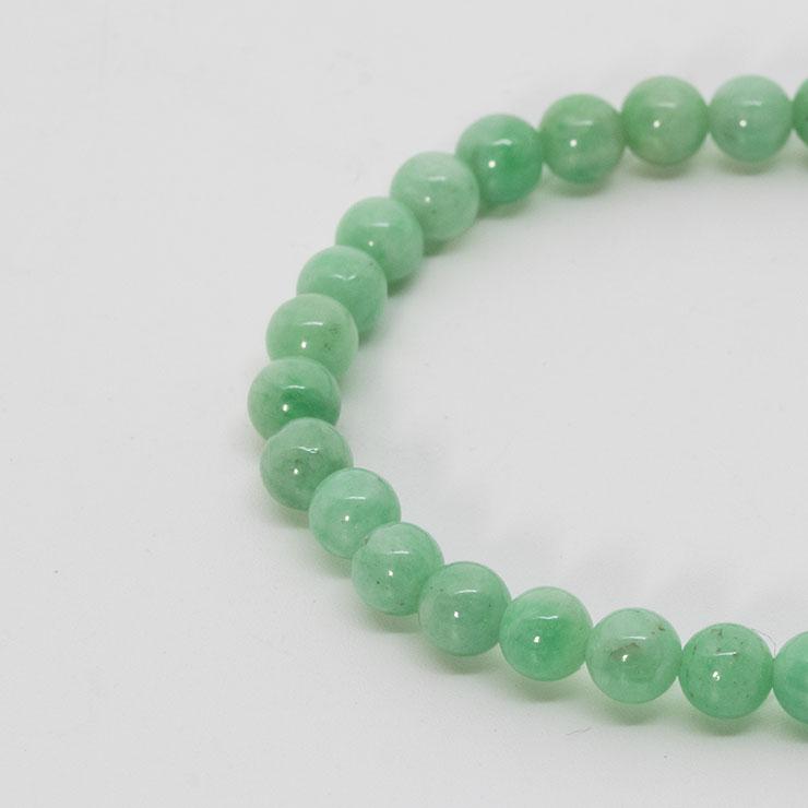 【一点もの】マトリクスグリーンベリル5mm シンプルブレスレット【鑑別書付き】 |  | 03