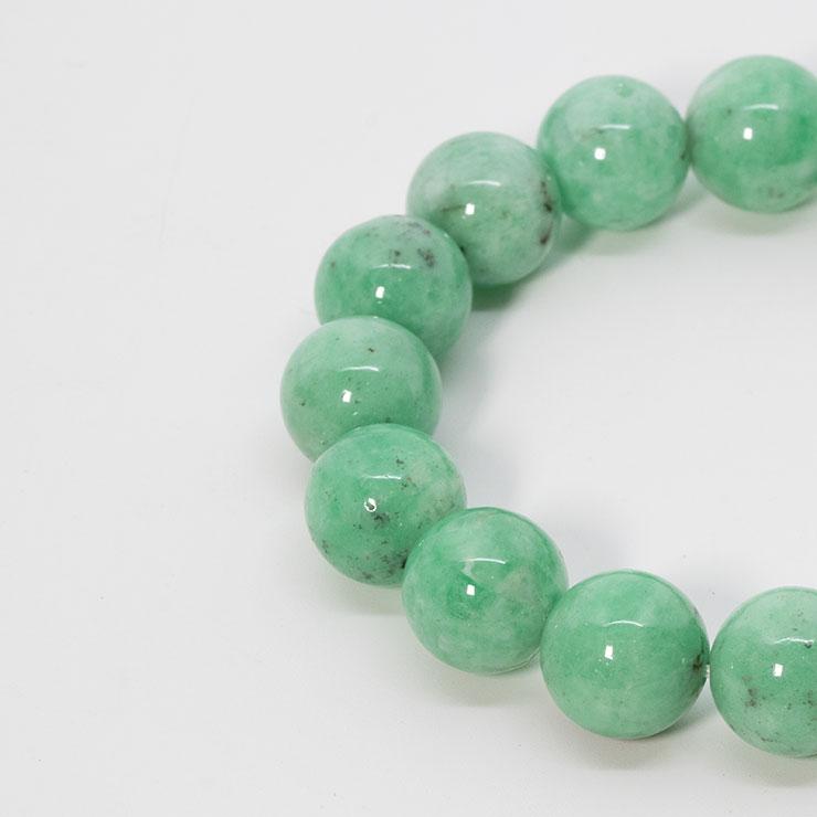 【一点もの】アグリゲート・グリーンベリル13mm シンプルブレスレット【鑑別書付き】 |  | 03