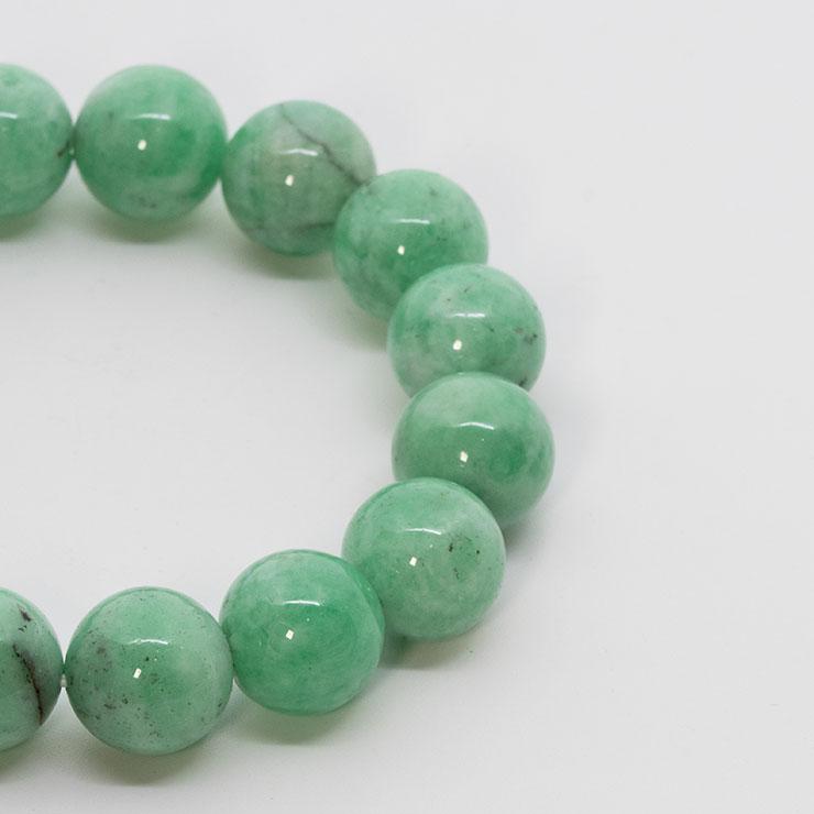 【一点もの】アグリゲート・グリーンベリル13mm シンプルブレスレット【鑑別書付き】 |  | 05