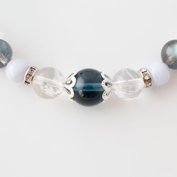 【一点もの】ロンドンブルートパーズ・アイリスクォーツ デザインブレスレット |  | 01