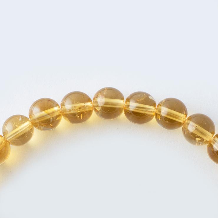 【一点もの】シトリン6mm シンプルブレスレット【鑑別書付き】 パワーストーン/天然石/ギフト |  | 04