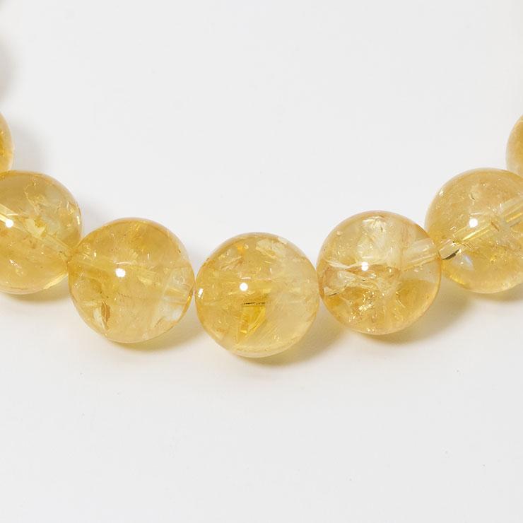 【一点もの】シトリン10mm シンプルブレスレット【鑑別書付き】 |  | 01