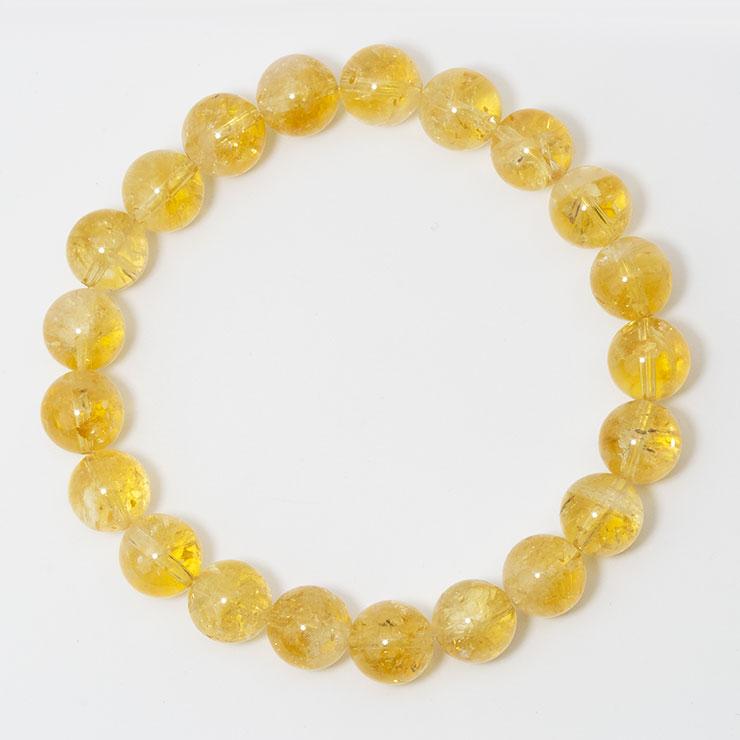 【一点もの】シトリン10mm シンプルブレスレット【鑑別書付き】 |  | 02