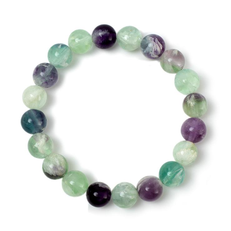 【一点もの】白い羽根状の神秘 エンジェルフェザーフローライト 10mm |  | 02