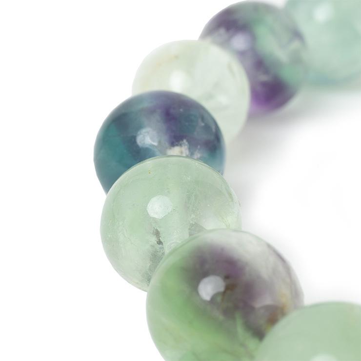 【一点もの】白い羽根状の神秘 エンジェルフェザーフローライト 10mm |  | 03