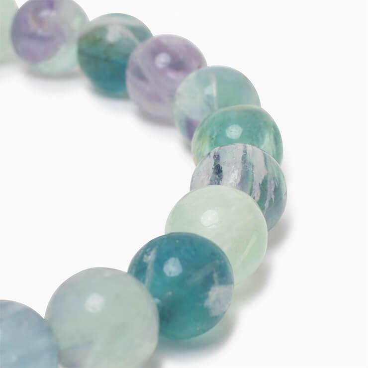 白い羽根状の神秘【一点もの】エンジェルフェザーフローライト8mm シンプルブレスレット |  | 05