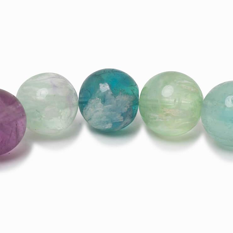 白い羽根状の神秘【一点もの】エンジェルフェザーフローライト10mm シンプルブレスレット |  | 04