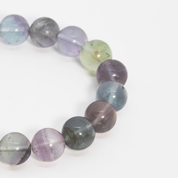 【一点もの】チャルコパイライトインフローライト10mm シンプルブレスレット |  | 05