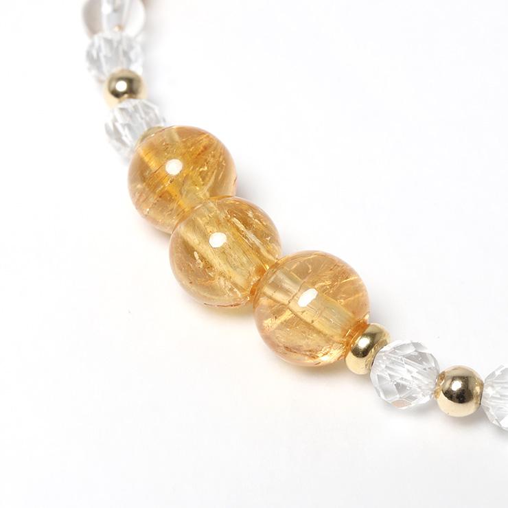 【宝石鑑別書付き】 天然 インペリアル・トパーズ 9mm ブレスレット 一点もの】インペリアルトパーズ デザインブレスレット【鑑別書付き