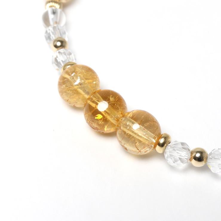 宝石鑑別書付き】 天然 インペリアル・トパーズ 9mm ブレスレット