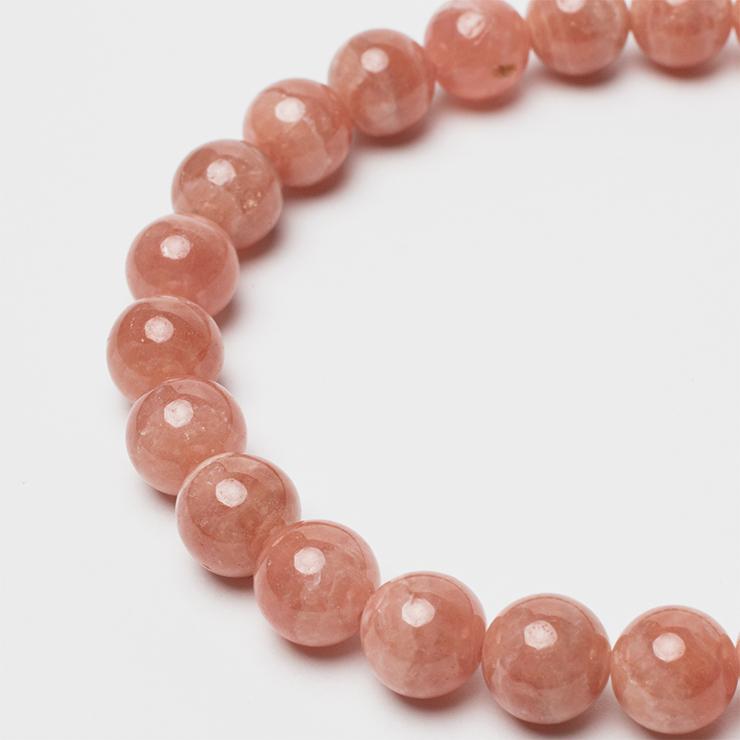 【一点もの】インカローズ（縞あり）7mm シンプルブレスレット【鑑別書付き】 |  | 03