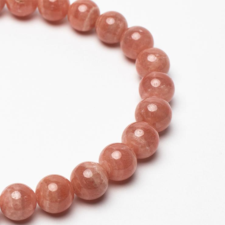 【一点もの】インカローズ（縞あり）7mm シンプルブレスレット【鑑別書付き】 |  | 05