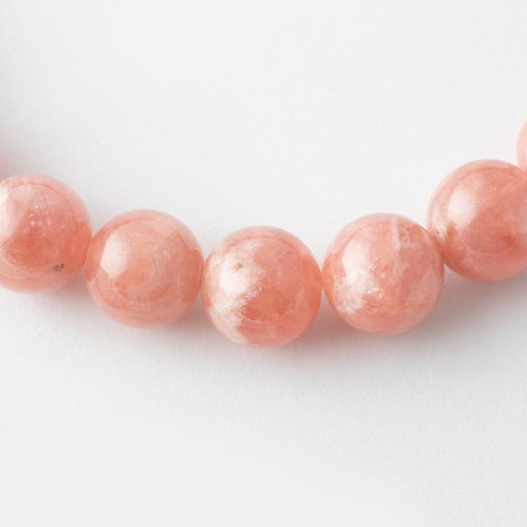 【一点もの】インカローズ（縞あり） 8mm シンプルブレスレット【鑑別書付き】パワーストーン/天然石/ギフト |  | 01