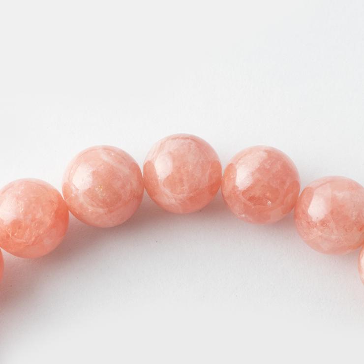 【一点もの】インカローズ（縞あり） 8mm シンプルブレスレット【鑑別書付き】パワーストーン/天然石/ギフト |  | 04