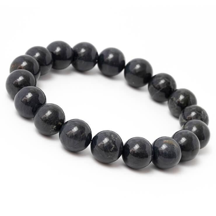 北海道の大地が生み出す霊石【一点もの】神居古潭石 濃藍 12mm  シンプルブレスレット |  | 02