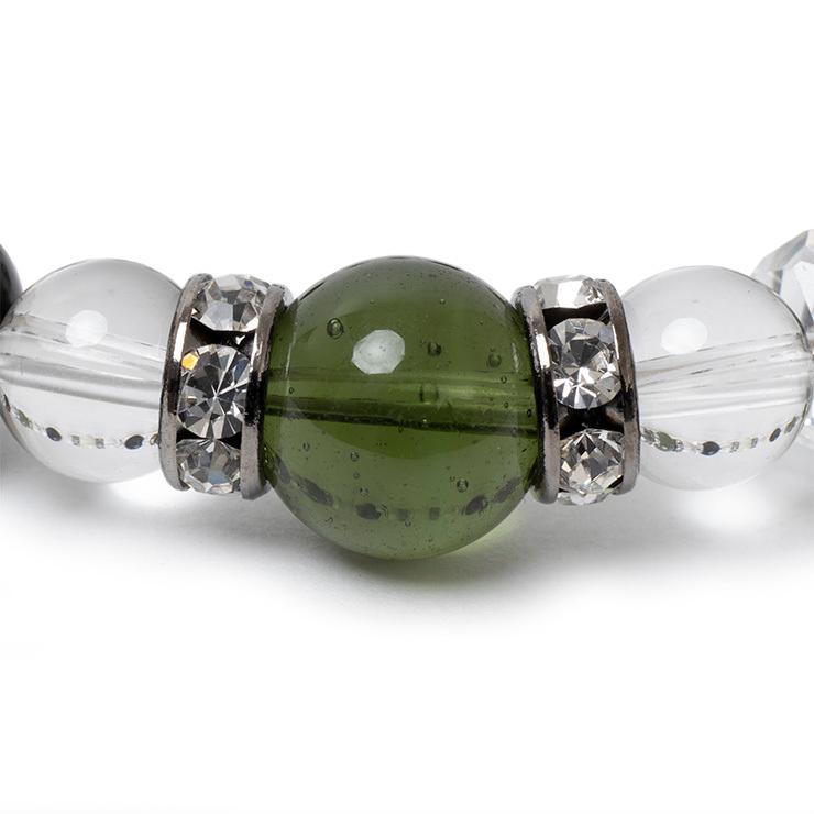 隕石が生み出した天然ガラス【一点もの】宇宙石 デザインブレスレット |  | 03