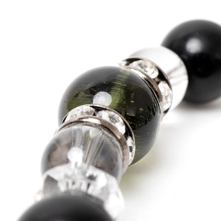 隕石が生み出した天然ガラス【一点もの】宇宙石 デザインブレスレット |  | 04