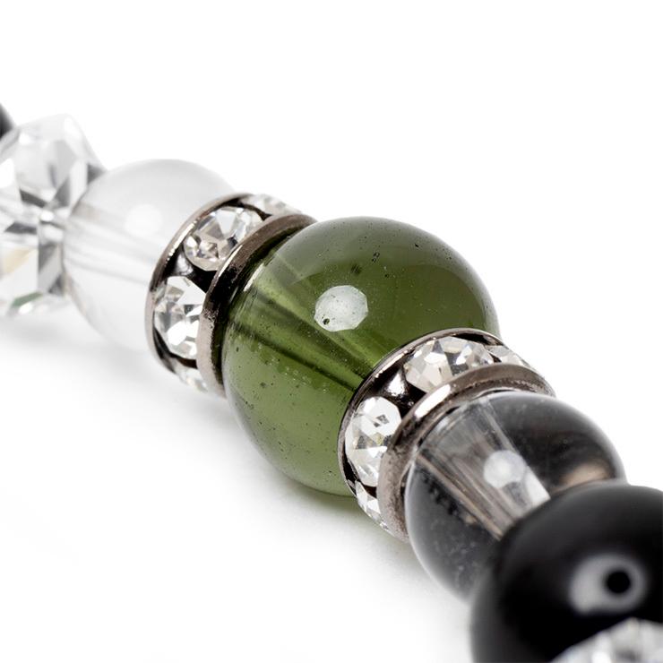 隕石が生み出した天然ガラス【一点もの】宇宙石 デザインブレスレット |  | 05