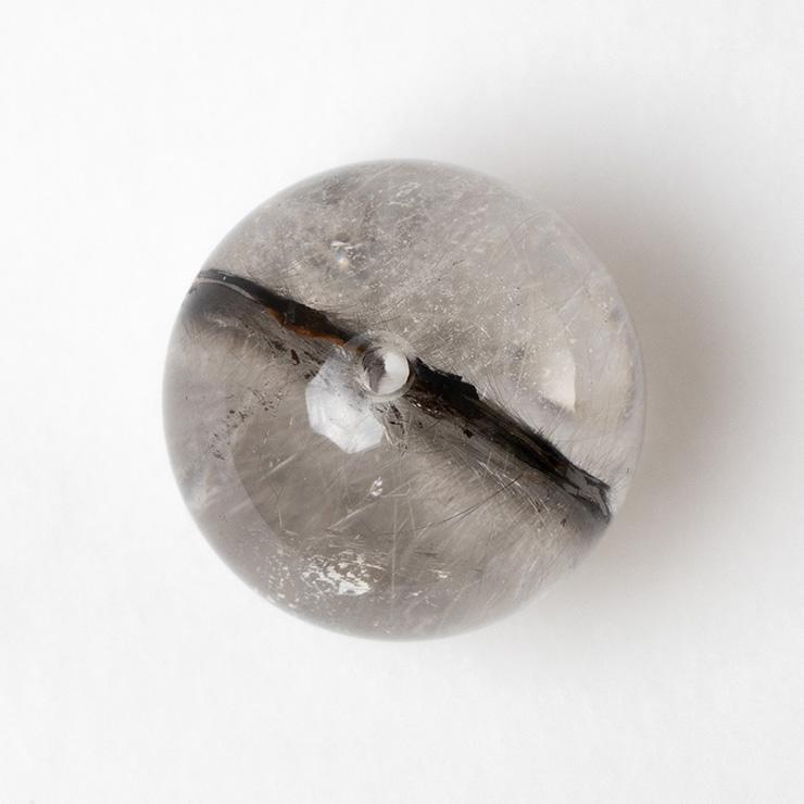 最高品質の白金色ルチル【一点もの】プラチナルチルクォーツ 12mm |  | 01