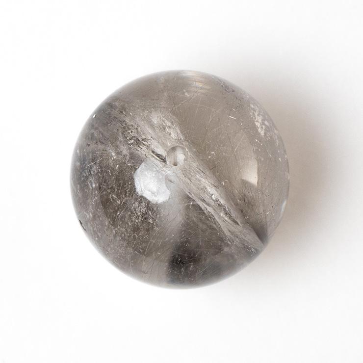 最高品質の白金色ルチル【一点もの】プラチナルチルクォーツ 12mm |  | 02