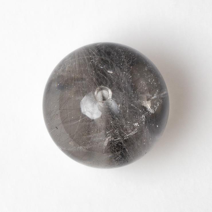 最高品質の白金色ルチル【一点もの】プラチナルチルクォーツ 12mm |  | 01